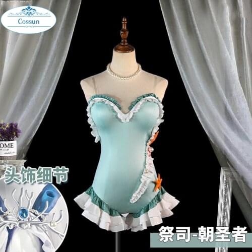Anime! Identity V Fiona Gilman Pilgrim Lovely Swimsuit Jumpsuits Uniform Cosplay Costume Summer Party Role Play Suit Women NEW