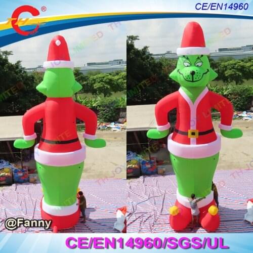 Free Door Shipping! 9m Tall Giant Inflatable Christmas Grinch cartoon For Decoration