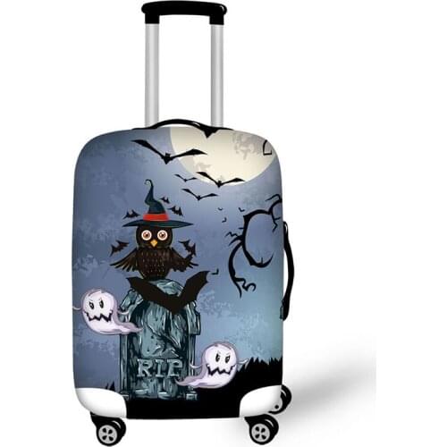 Travel luggage suitcase pumpkin lantern protective cover ghost prints halloween luggage cover for 18-32inch trolley case