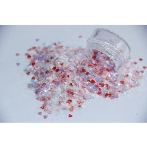 Beautiful Purple Chameleon Glitter mix Heart for Nail Polish Making,Nail Art Glitter Crafts G414