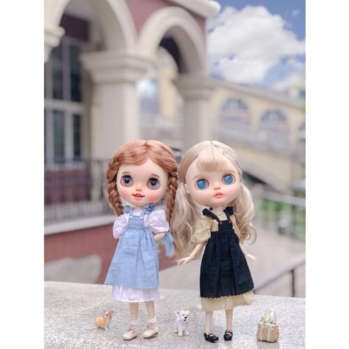 Doll Retro Mori Dress 1/6Doll Skirt Blyth Clothes (Suitable For BJD, Azone, Pullip,Lati,OB)
