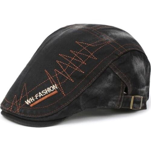 1 Pcs Fashion Europe Cotton Berets Caps Vintage Men Leisure Artists Hats Bone Brand Cowboy Boina 5 Colors 8562