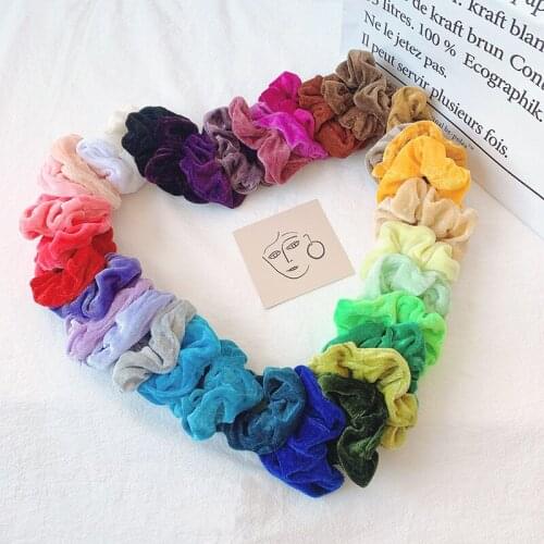 Soft Flannel Rubber Hair Bands Elastic Scrunchies Headband Women Multicolor Ponytail Holder Hair Exhibition 2020 Trends