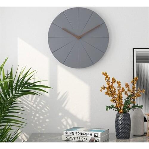 Wall decor pendulum clock cute clock room decor Nordic minimalist wall clock modern design fan-shaped art gray dial clock