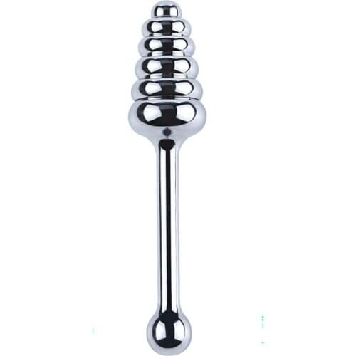 2021 New RY-175 Smooth Thread Head Metal Anal Plug Sex Toys Stainless Steel Butt Plug Anal Beards for Adult Game