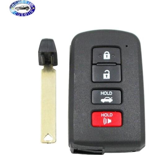 New Replacement 3+1 Button Smart Remote Key Shell Case Fob 4 Button Car Key Cover for Toyota Avalon Camry