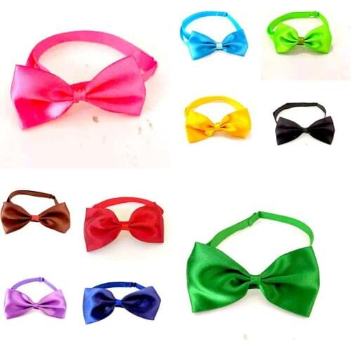 Pet Dog Cat Necklace Adjustable Strap for Cat Collar Dogs Accessories Pet Dog Bow Tie Puppy Bow Ties Multi Color Pet supplies