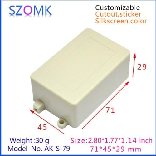 Electronics plastic instrument project box (12 pcs) 71*45*29mm plastic junction housing, szomk wall mounting enclosure