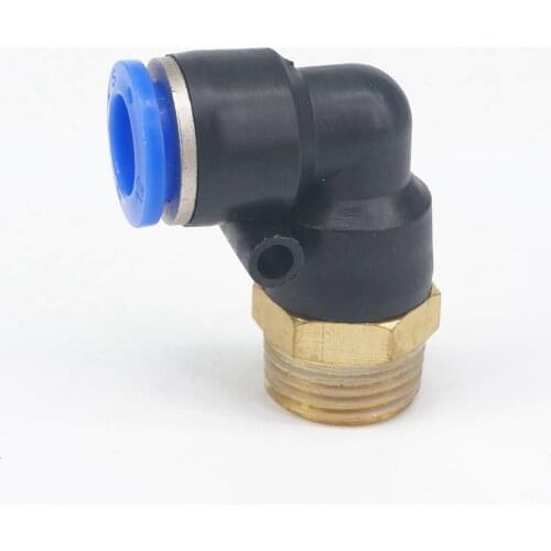 LOT 5 1/2" BSP Male to Fit Tube O/D 12mm Pneumatic Elbow Push In Connector Union Quick Release Air Fitting Plumbing