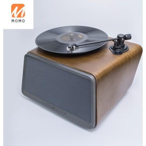 Walnut Color Vinyl Record Player Bluetooth Audio Vinyl LP Record Player Phonograph