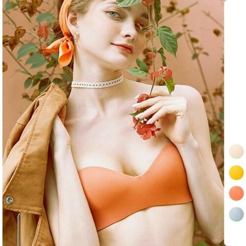 Russia Invisible Push Up Bra Wedding maiden Sexy Wire Free Strapless Bralette top Lingerie Brassiere Seamless Underwear xiaomis
