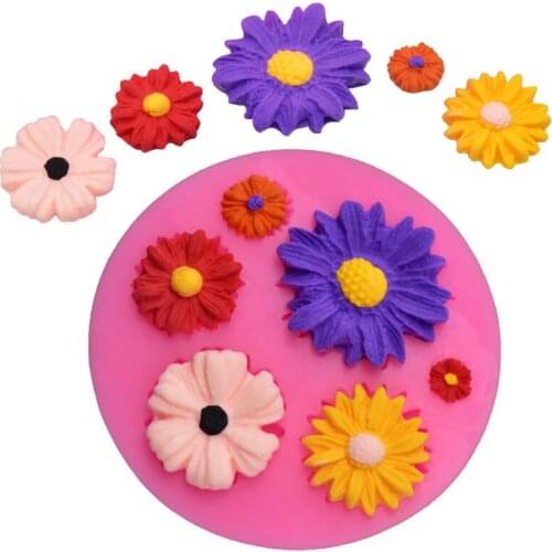 Rose Flowers Silicone Mold Cake Chocolate Mold Wedding Cake Decorating Fondant Sugarcraft Cake Mold Kitchen Accessories Cocina