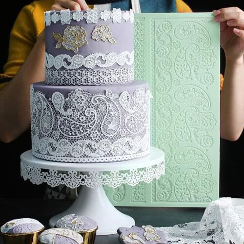 Spiral Pattern Silicone Mold Lace Mat Fondant Mould Cake Decorating Tool Chocolate, Gumpastes Mold, Sugarcraft Kitchenware