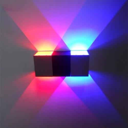 Dimmable/N 2W LED Wall Sconce Light Up/Down Lamp Fixture Rectangle Lighting Aluminum Hotel Hallway Disco