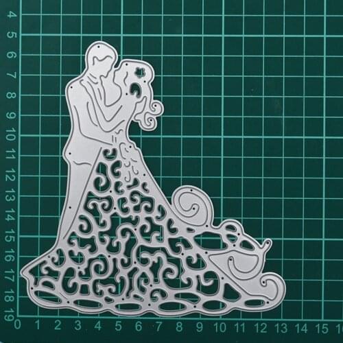 Dancing Couples heart frame Metal Cutting Die Stencils for DIY Scrapbooking Album Decorative Embossing Hand-on Paper Craft Cards