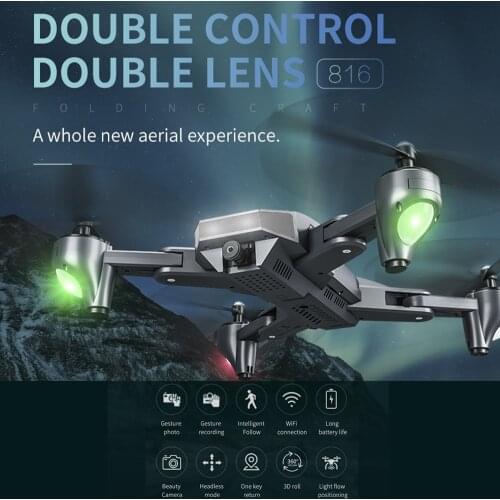 XS816 Quadcopter Profesional Optical Flow Selfie RC Drone With 50 Times Zoom WiFi FPV 4K /1080P Dual Camera Dron VS SG106 M70