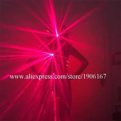 Red Laser Led Luminous Clothes Evening Dress Illuminate Sexy Women Costumes With Helmet Sex Lady Suit Nightclub Performers