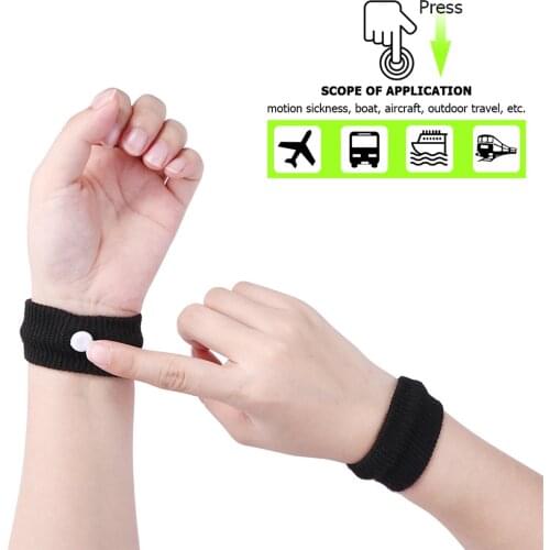 1 pair Anti Nausea Wristbands, Motion Sickness Bands, Acupressure Nausea Relief Wristbands,Anti Motion Sickness Wrist Bands