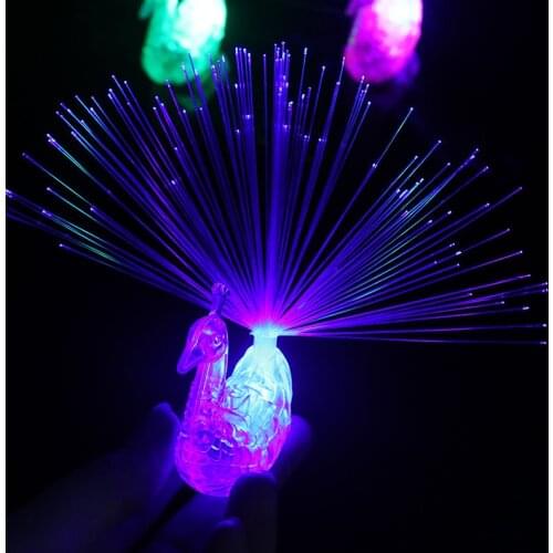 1PCS Stars Shine In The Dark Kids Toy Luminous Peacock Decoration Open Light Toys Flash LED Lights Glow In The Dark Kids Toys E