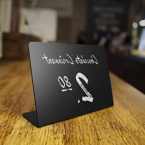 R9UA 10 Pack Rustic Acrylic Mini Chalkboard Signs - Easy to Write and Wipe Out - for Liquid Chalk Markers and Chalk - Small