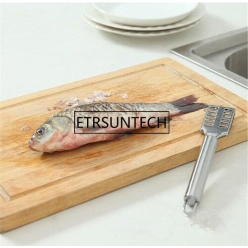 100pcs Stainless Steel Descaler Fish Skin Brush Tools Fast Remove Fish Knife Cleaning Peeler Scaler Kitchen Tools