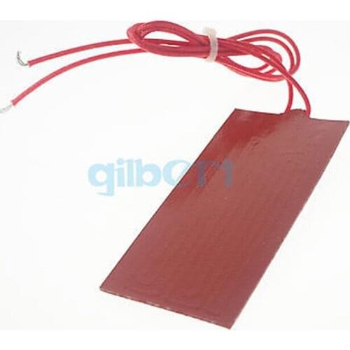 110V AC 150x300mm 180W Rectangle Flexible Waterproof Silicon Heater Pad For 3D Printer Oil Tank