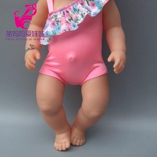 18 Inch girl Doll Pink Bikini + Cap summer Swimming Suit With cap fit for 43cm baby dolls