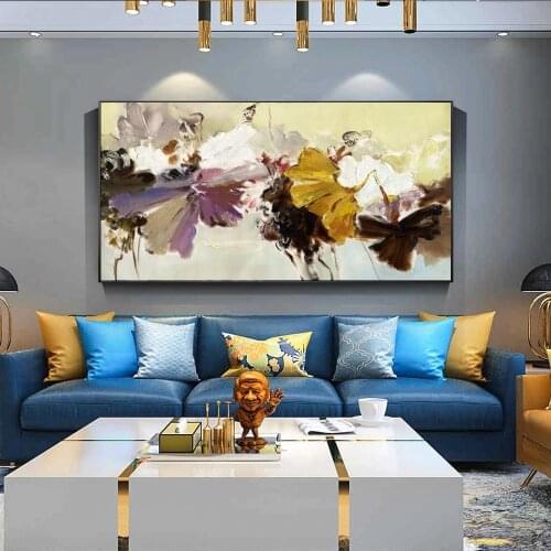 Abstract Flowers Canvas Art Wall Paintings Home Decor Pop Art Canvas Prints Flowers Modern Wall Posters For Living Room Cuadros