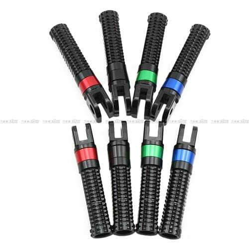 Rider/Passenger Front/Rear Foot Pegs Footrest Adapter For Ducati Monster 659 696 796 1100/S Motorbike Anti-Slide Foot Rest Black