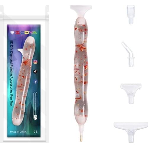 5d Resin Diamond Brush Punch Pen Resin Needle Cross Stitch Diy Diamond Nail Painting Tool Accessories