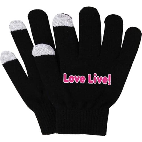 Lovelive Gloves Unisex Finger Cotton Warm Gloves Mobile Phone Pad D1 Touch Screen Gloves Long finger gloves