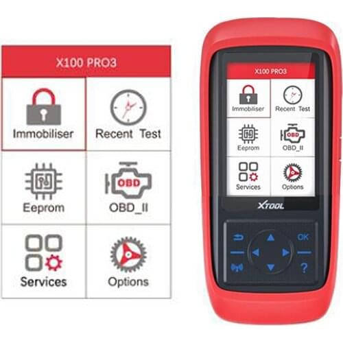 X-TOOL X100 PRO3 OBD2 Car Key Programmer Diagnostic Tool Free Update Car Code Reader More Special Functions Then X100 PRO2