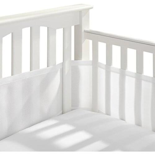 Baby Nursery Breathable Baby Bed Bumper One-piece Crib Around Cushion Cot Protector Pillows Newborns Room Decor