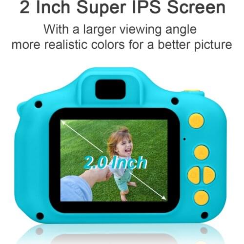 Prograce Child Camera Mini Digital Photo Video Children Kid Fun Toys for Girl Gift Blog Vlog