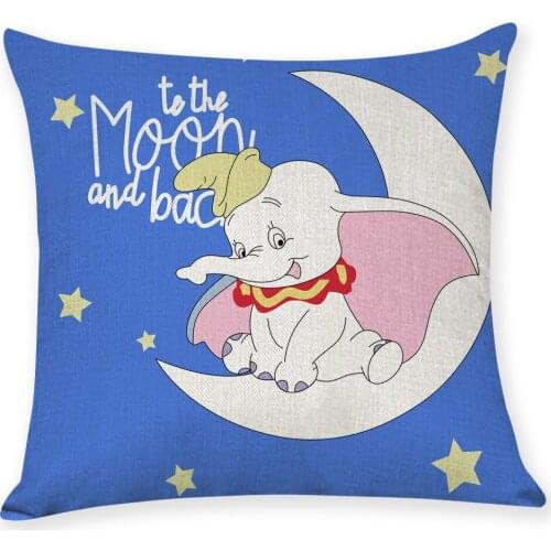 The Baby Elephant Cotton Linen Throw Pillow Case Cover New Home Office Decorative