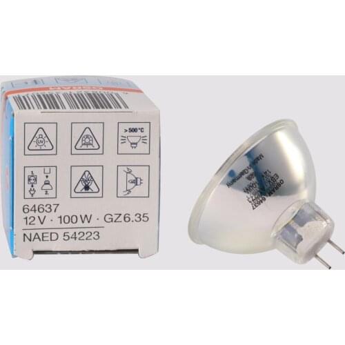 For 2pcs/lot,OSRAM 64637 12V 100W halogen lamp,12V100W GZ6.35 reflector long life EFP bulb,EX6 lights