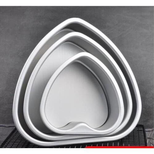 4-10" cake pan Heart Inch Aluminum Alloy Round Cake Mould Pan Tin Tray Bakeware Tools Round Cake Pan for Kitchen Baking