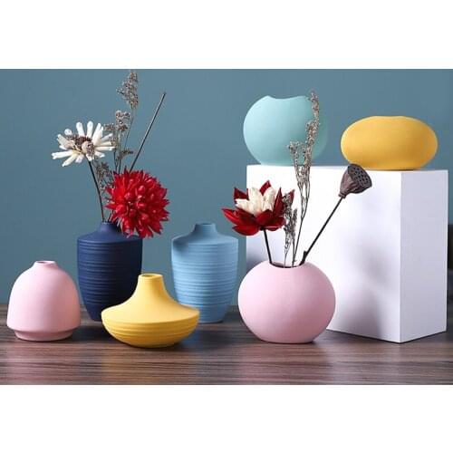 Nordic Ceramic Vase Fake Flower Arrangement Coffee Table Store Furnishings Crafts Home Livingroom Desktop Adornments Decoration