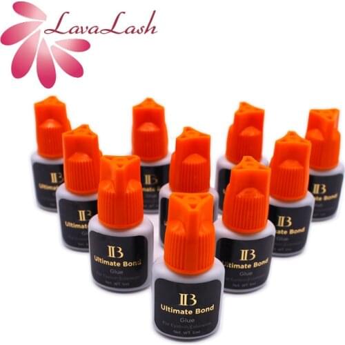 10 bottles/lot I-Beauty IB Ultimate Bond Glue Individual Fast Drying Eyelash Extensions Orange Cap 5ml/bottle Beauty Shop Tools