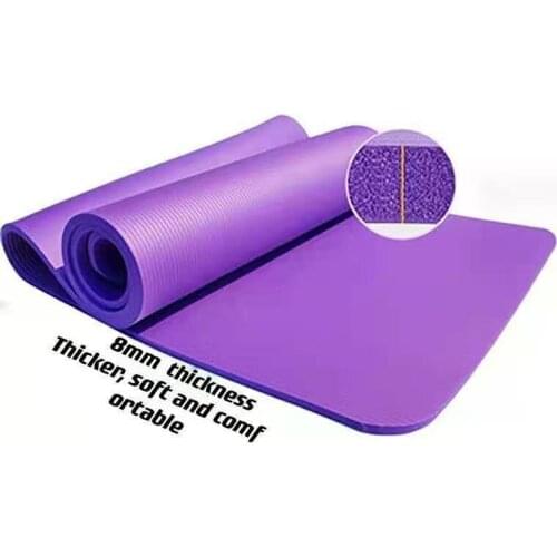 High density Yoga Mat Anti-skid Sports 8MM Thick Comfort soft Fitness mat for Exercise, Yoga, and Pilates Gymnastics mat