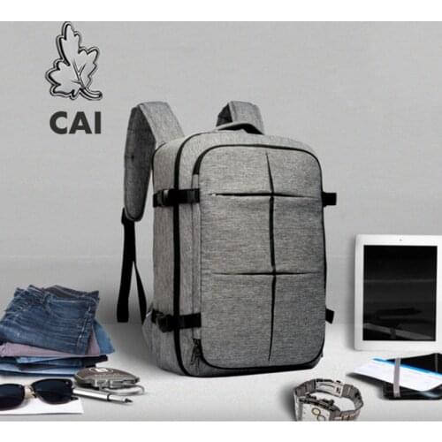 CAI Travel Bag Mens Luggage Duffle Business Trip Oxford Bag Large Classic Male Suitcase Laptop Anti-Theft Belt waterproof 2019