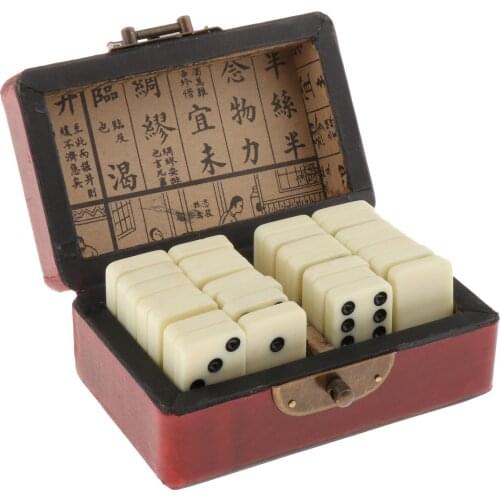 Double Six 28 pcs Dominoes Set Traditional Travel Family Table Board Game