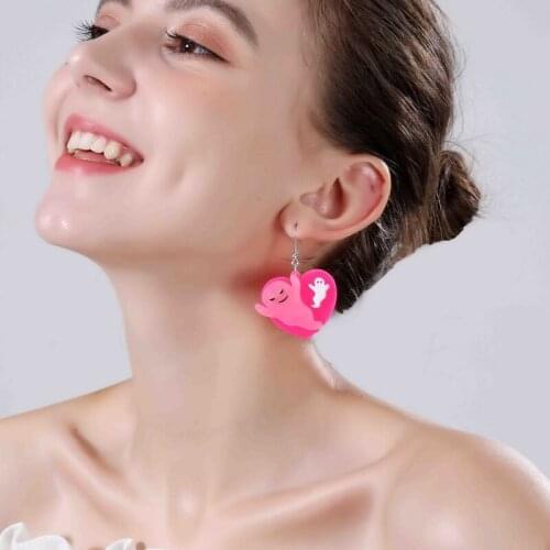New stud earrings Korea earrings quirky accessories Europe and the United States exaggerated Halloween ghost love earrings