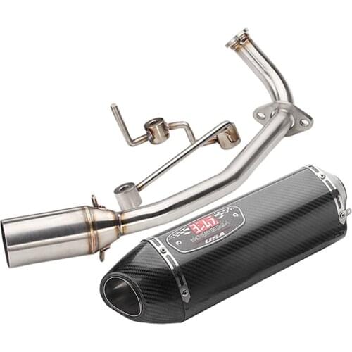 PCX 125 150 Slip on Motorcycle Exhaust Yoshimura carbon fiber Exhaust Muffler Front link pink For Honda PCX125 PCX150 2012-2016