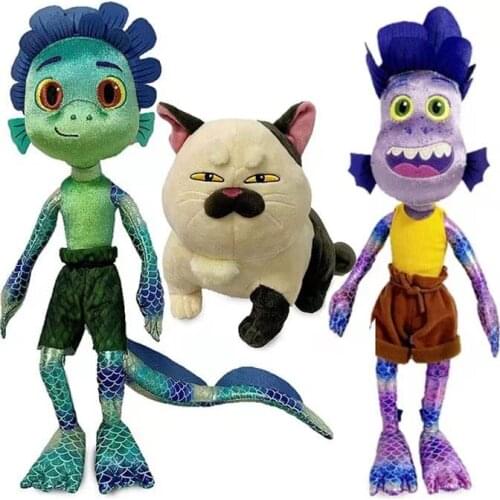 2pcs/Lot Luca Alberto Sea Monster Plush Toys Cartoon Soft Stuffed Purple Girl Figure Plushie Doll for Kids Birthday Xmas Gifts