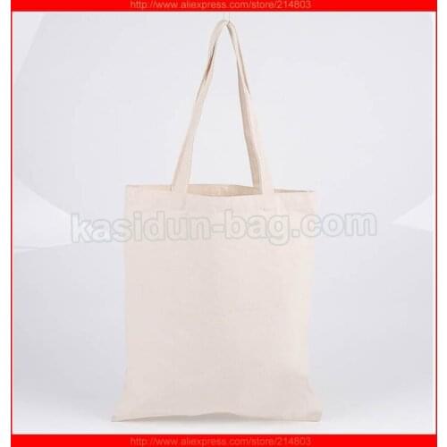 200pcs/lot) size 35x40 Blank plain canvas tote shopping bag
