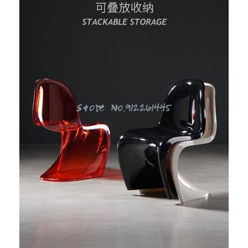 Nordic designer Pan Dong chair creative acrylic plastic dining chair ghost crystal makeup stool net red transparent chair