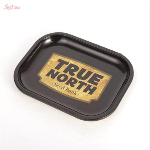 180mm*140mm Cigarette Smoking Papers Dish Table Small Metal Tobacco Storage Plate Discs Herb Plate Rolling Tray 5z