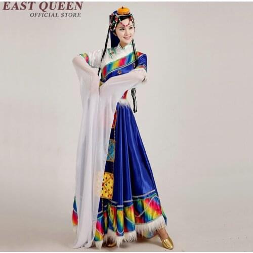 Chinese folk dance tibetan clothing ancient chinese costume stage wear traditional chinese dance costumes AA3039 Y