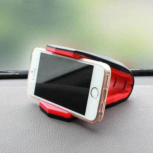 Vmonv Adjustable Alligator Clip Car Phone Holder Stand For IPhone X XS Cell Phone Holder Car Mount For Universal Mobile Phone